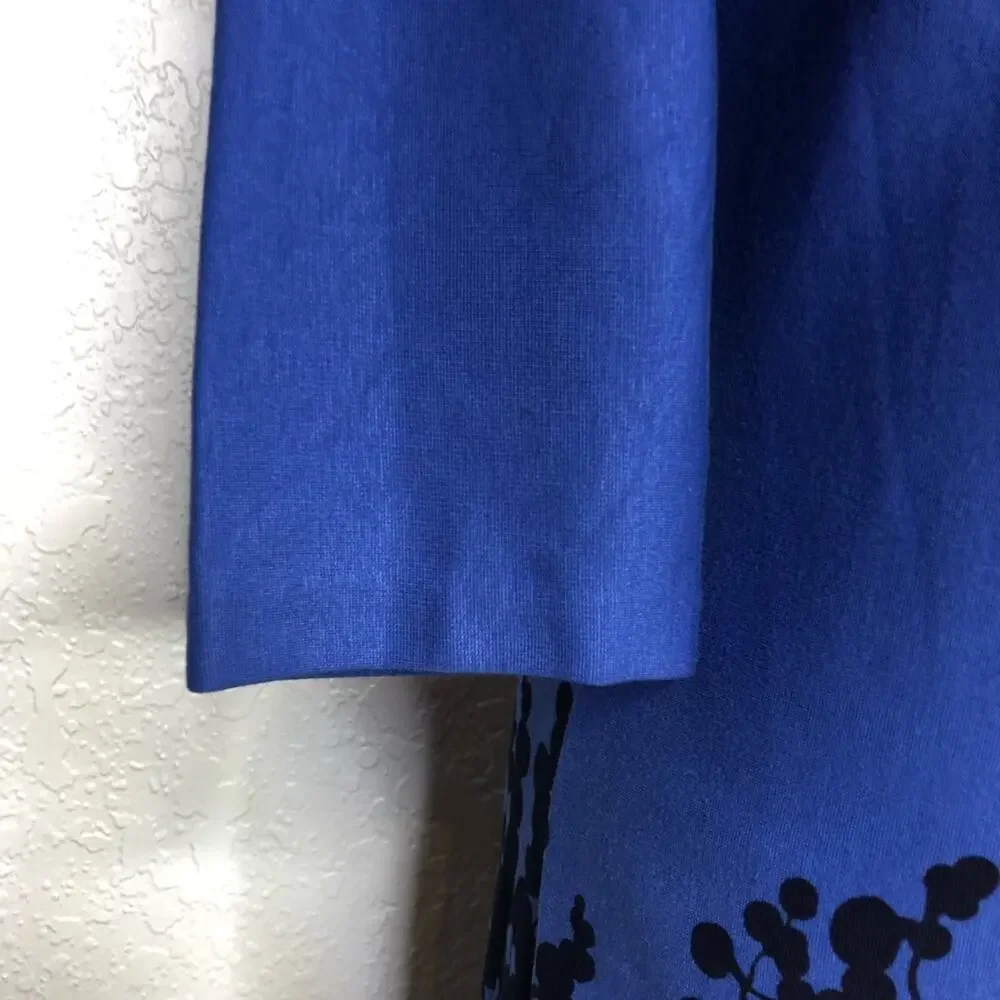 Boden blue navy blue floral leaf print sheath dress size 6R